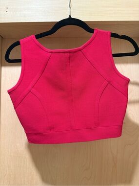 BCBGMaxAzria Red  Structured Cropped Tank Size Small